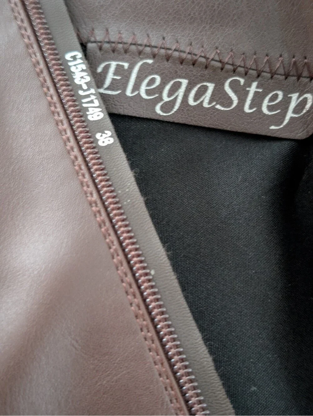 ElegaStep Brown Pointed Toe Kitten Heel Boots Size 38 / 7.5